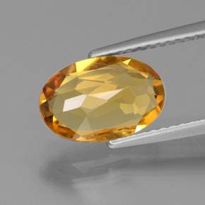 Béryl doré jaune naturelle coupe ovale, 2,18 ct, VVS-VS