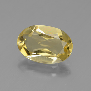 Béryl doré jaune naturelle coupe ovale, 1,97 ct, VVS-VS
