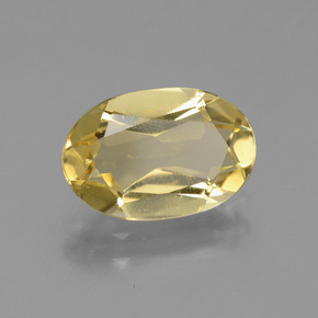 Béryl doré jaune naturelle coupe ovale, 1,97 ct, VVS-VS