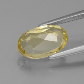 Béryl doré jaune naturelle coupe ovale, 1,97 ct, VVS-VS
