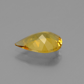 Béryl doré or naturelle en forme de poire, 1,18 ct, VVS