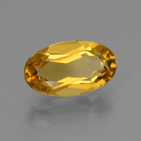 Béryl doré orange naturelle coupe ovale, 2,26 ct, VVS-VS