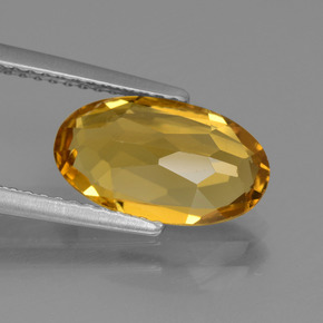 Béryl doré orange naturelle coupe ovale, 2,26 ct, VVS-VS