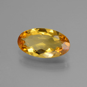Béryl doré jaune naturelle coupe ovale, 1,42 ct, VVS-VS