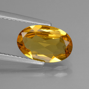 Béryl doré jaune naturelle coupe ovale, 1,73 ct, VVS-VS