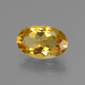 Béryl doré jaune naturelle coupe ovale, 1,74 ct, VVS-VS