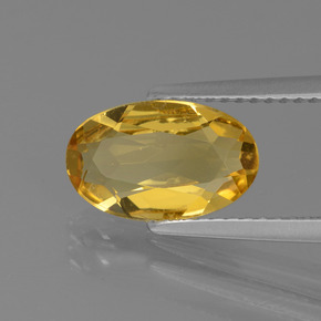 Béryl doré Jaune doré naturelle Coupe ovale, 1.68 ct, VVS-VS