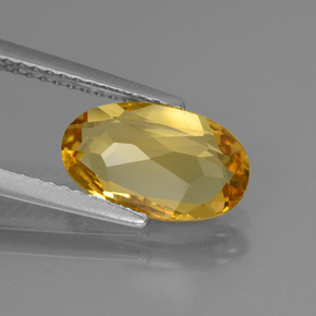 Béryl doré Jaune doré naturelle Coupe ovale, 1.68 ct, VVS-VS