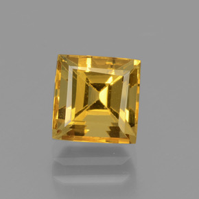 Béryl doré or naturelle carré, 1,92 ct, VVS-VS