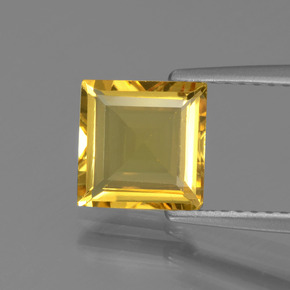 Béryl doré or naturelle carré, 1,50 ct, VVS-VS