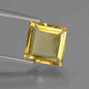 Béryl doré or naturelle carré, 1,50 ct, VVS-VS