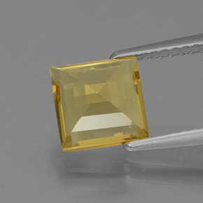 Béryl doré or naturelle carré, 1,50 ct, VVS-VS