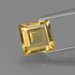 Béryl doré jaune naturelle carré, 1,33 ct, VVS-VS
