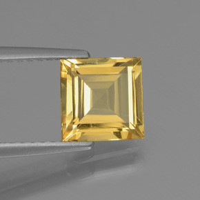 Béryl doré jaune naturelle carré, 1,33 ct, VVS-VS