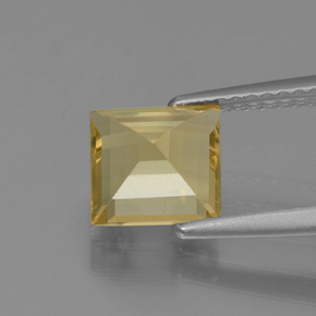 Béryl doré jaune naturelle carré, 1,33 ct, VVS-VS