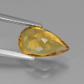 Béryl doré or naturelle en forme de poire, 1,70 ct, VVS-VS