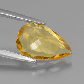 Béryl doré jaune naturelle en forme de poire, 1,94 ct, VVS-VS