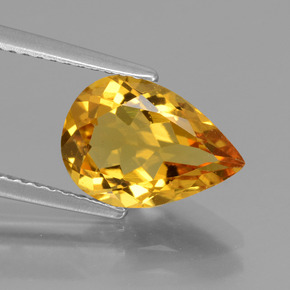 Béryl doré or naturelle en forme de poire, 2,33 ct, VVS-VS