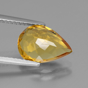 Béryl doré or naturelle en forme de poire, 2,33 ct, VVS-VS