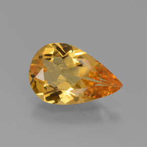 Béryl doré or naturelle en forme de poire, 1,38 ct, VVS