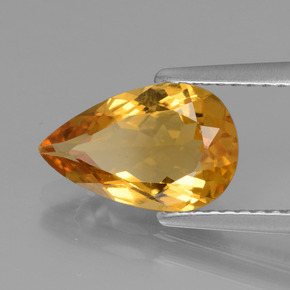 Béryl doré Jaune doré naturelle En forme de poire, 1.68 ct, VVS-VS