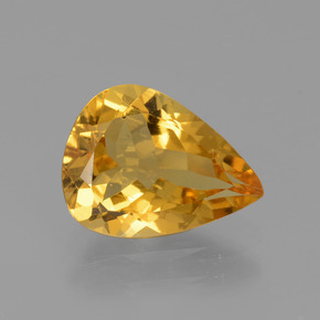 Béryl doré or naturelle en forme de poire, 1,63 ct, VVS