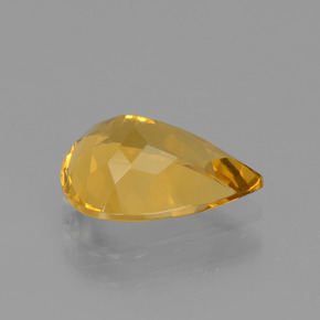 Béryl doré or naturelle en forme de poire, 1,63 ct, VVS
