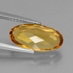 Béryl doré or naturelle coupe ovale, 2,94 ct, VVS-VS