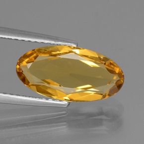 Béryl doré jaune naturelle coupe ovale, 2,66 ct, VVS-VS