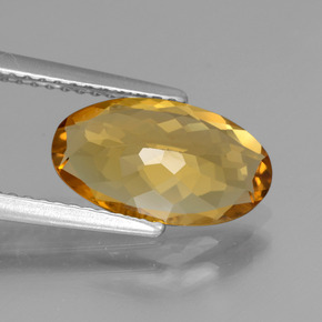 Béryl doré jaune naturelle coupe ovale, 1,96 ct, VVS-VS