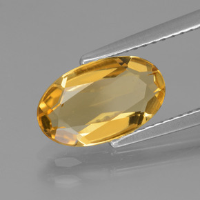 Béryl doré or naturelle coupe ovale, 1,72 ct, VVS-VS