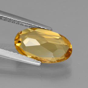 Béryl doré or naturelle coupe ovale, 1,72 ct, VVS-VS