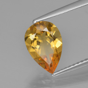 Béryl doré or naturelle en forme de poire, 1,38 ct, VVS-VS