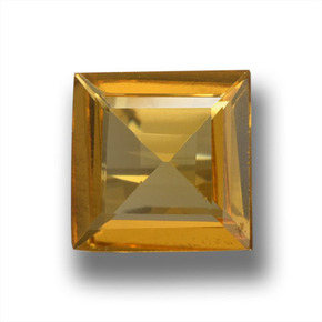 Béryl doré jaune naturelle carré, 1,17 ct, VVS-VS
