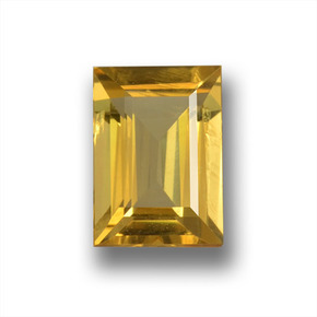 Béryl doré jaune naturelle baguette, 0,90 ct, VVS-VS