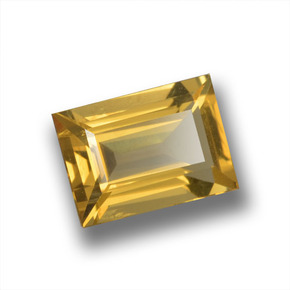 Béryl doré jaune naturelle baguette, 0,90 ct, VVS-VS