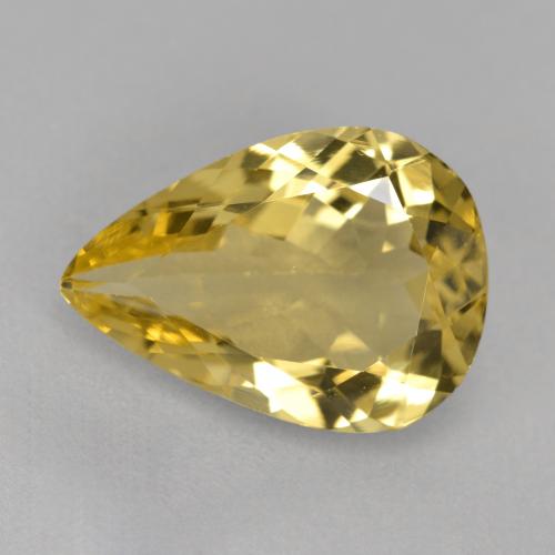 Béryl doré Jaune doré léger naturelle En forme de poire, 3.71 ct, VVS-VS