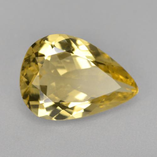 Béryl doré Jaune doré léger naturelle En forme de poire, 3.71 ct, VVS-VS