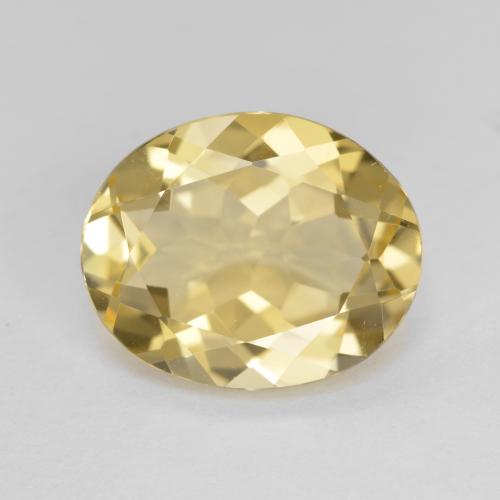 Béryl doré Doré léger naturelle Coupe ovale, 3.88 ct, VVS-VS