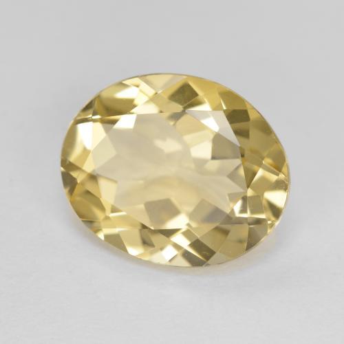 Béryl doré Doré léger naturelle Coupe ovale, 3.88 ct, VVS-VS