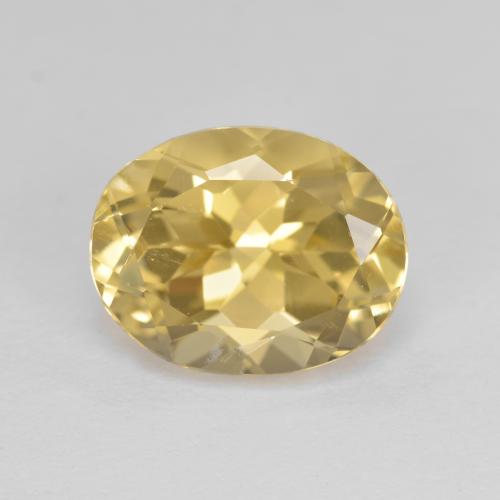 Béryl doré Jaune chaud naturelle Coupe ovale, 3.85 ct, VVS