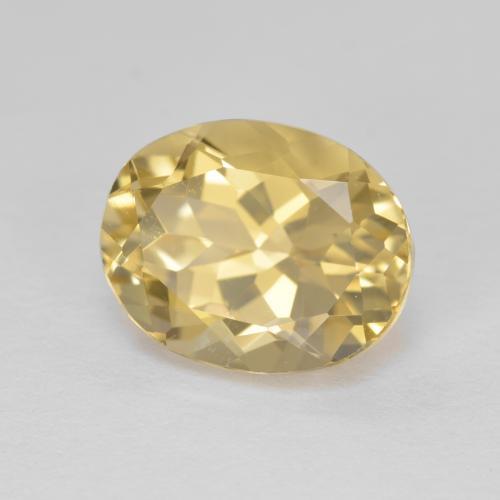 Béryl doré Jaune chaud naturelle Coupe ovale, 3.85 ct, VVS
