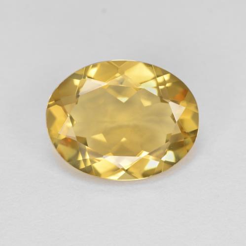 Béryl doré jaune naturelle coupe ovale, 2,79 ct, VVS