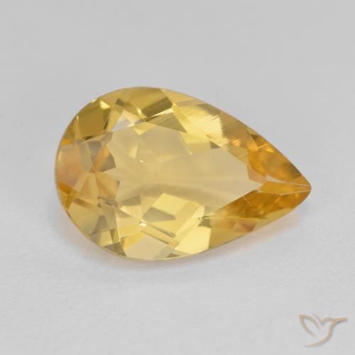 Béryl doré Jaune solidage naturelle En forme de poire, 3.31 ct, VS