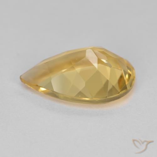 Béryl doré Jaune solidage naturelle En forme de poire, 3.31 ct, VS