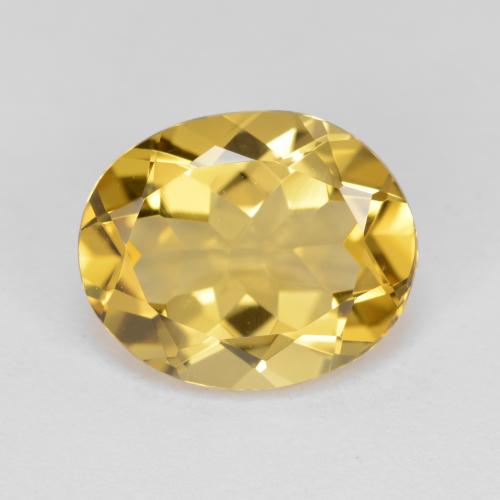 Béryl doré Jaune royal naturelle Coupe ovale, 3.92 ct, VVS