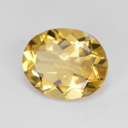 Béryl doré Jaune royal naturelle Coupe ovale, 3.92 ct, VVS
