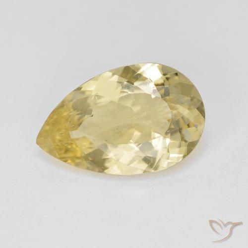 3.20ct Naturel Jaune doré léger Béryl doré, En forme de poire, VS-SI
