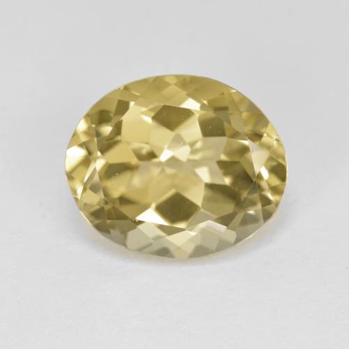 Béryl doré Jaune doré léger naturelle Coupe ovale, 4.90 ct, VVS