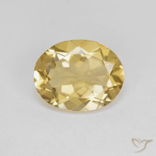 3.11ct Naturel Jaune chaud Béryl doré, ovale, VVS